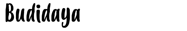 Budidaya font preview